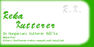 reka kutterer business card